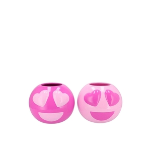 Smiley Lovely Pink Mix Vase Ass 11x11x9cm Nm