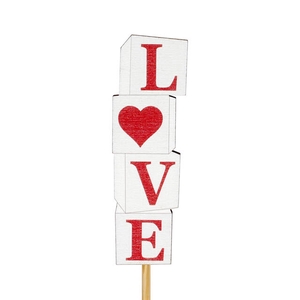 Pick Love Boxes wood 8,5x2,7cm+50cm stick