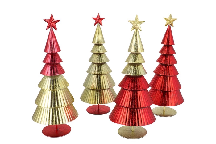 <h4>Glam Wild Red Mix Xmas Tree Iron Ass 16x16x40cm</h4>