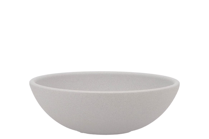 Vinci Matt Grey Bowl Low 20x7cm