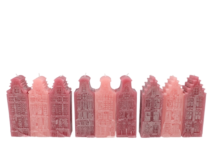 Amsterdam House Sweets Pink Mix Candle 7x7x20cm