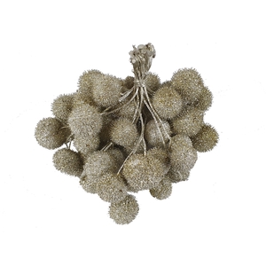 Small ball per bunch in poly Platina + Glitter