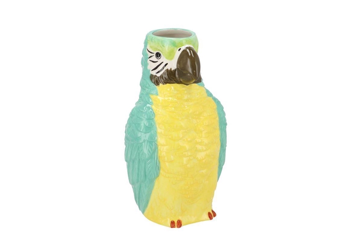 Kyra Yellow Parrot Vase 13x11x23cm
