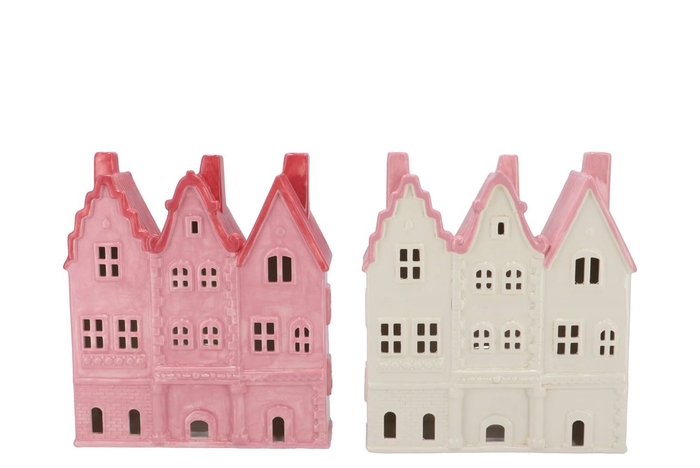 Jolie Jolly Pink House T-light Ass. 8x7x26cm