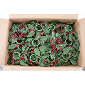 Wreath christmas ring Ø6cm red R2