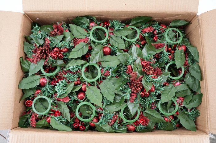 <h4>Wreath christmas ring Ø6cm red R2</h4>