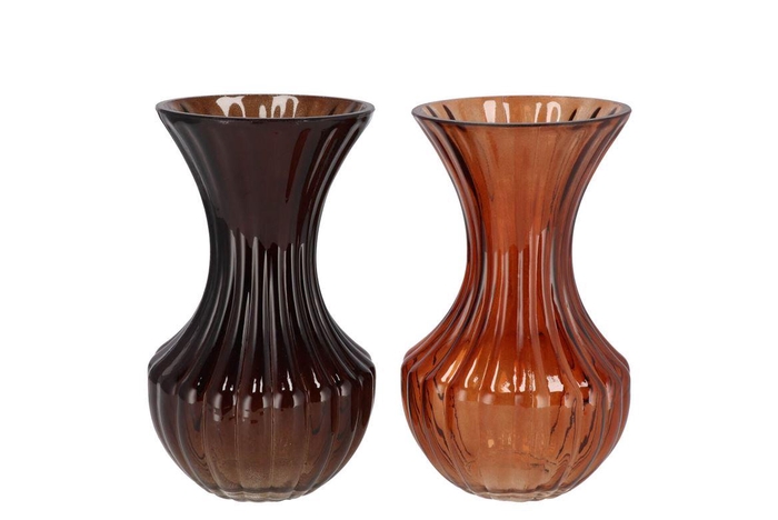 <h4>Taylor Brown Vase Cone Neck Ass 9x16cm</h4>