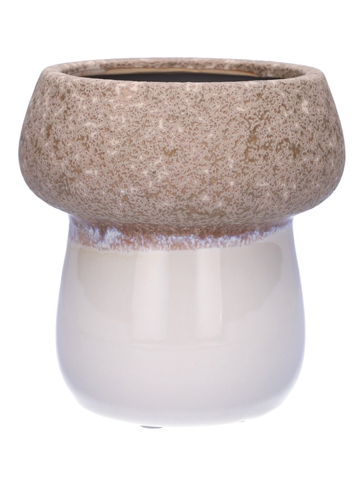 <h4>DF03-720451700 - Vase Pilz d10.5/12.2xh12.8 grey/white</h4>