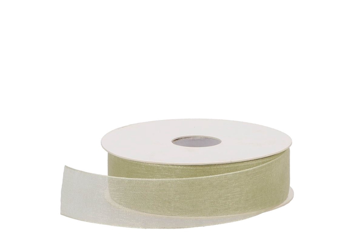 Ribbon Organza 60 Light Olive 50mx25mm