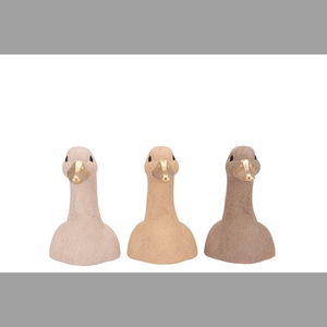 Easter Duck Head Natural Brown Mix Ass 10x12x16cm Nm