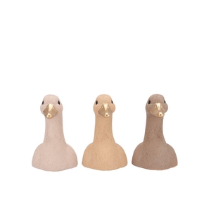 Easter Duck Head Natural Brown Mix Ass 10x12x16cm Nm