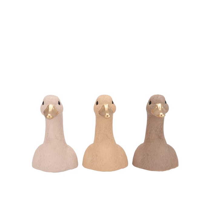 <h4>Easter Duck Head Natural Brown Mix Ass 10x12x16cm Nm</h4>