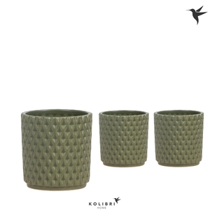Kolibri Home Diamond pot green