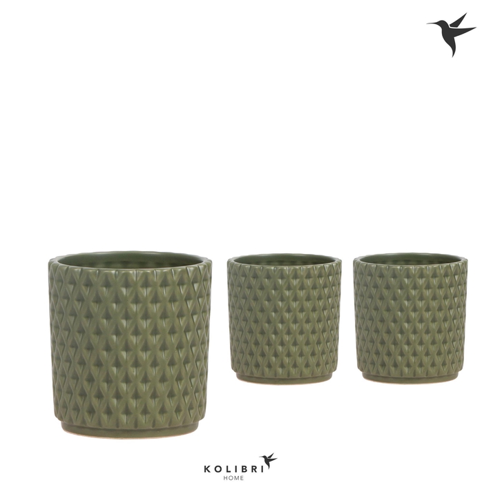 <h4>Kolibri Home Diamond pot green</h4>