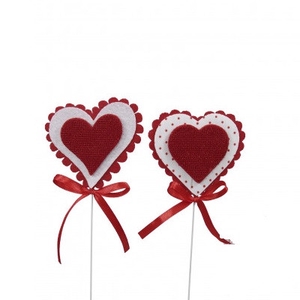 Valentine 20cm Heart fabric 7.5cm