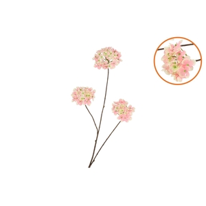 Silk Hydrangea Branch Pink/champagne 85cm