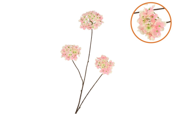 <h4>Silk Hydrangea Branch Pink/champagne 85cm</h4>