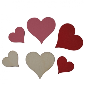 Valentine Deco heart ass. x24