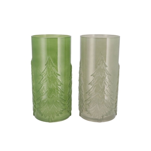 Ruby Majestic Green T-light Forrest Ass 15x33cm