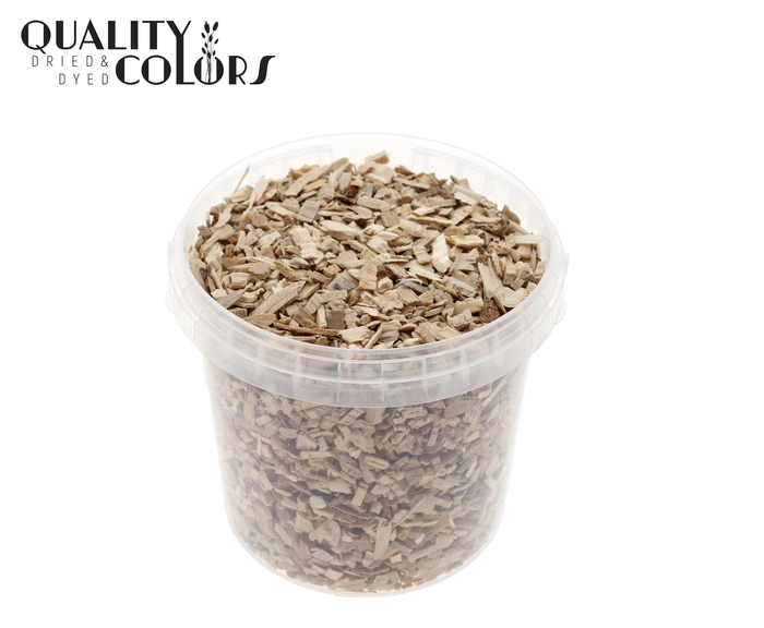 Wood chips 1 ltr bucket Frosted White