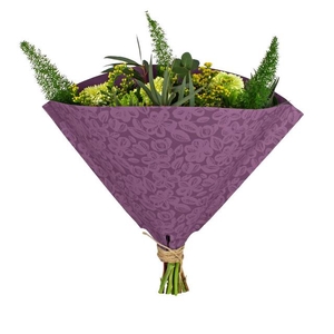 Hoes 35x35cm Angelo 80gr kraft Flower Field paars 500/doos