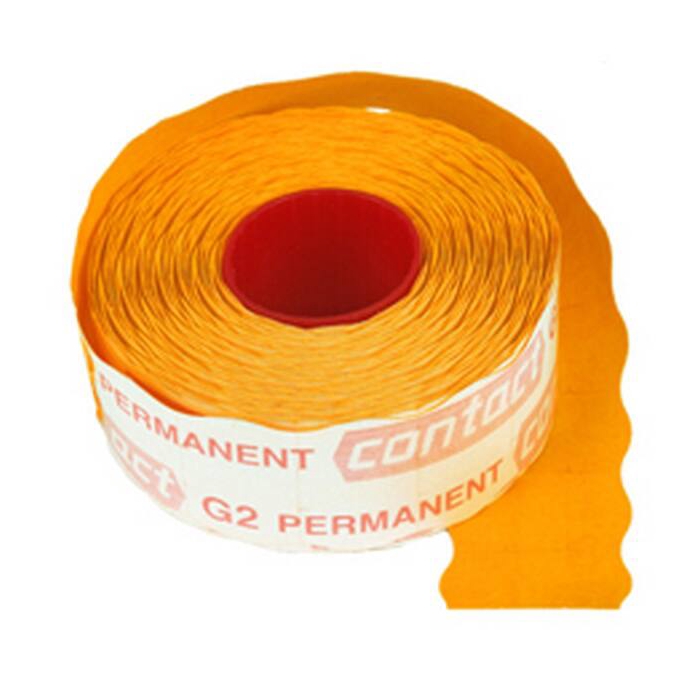 <h4>Prijsjes Contact Permanent 26x12mm Fluor Oranje</h4>