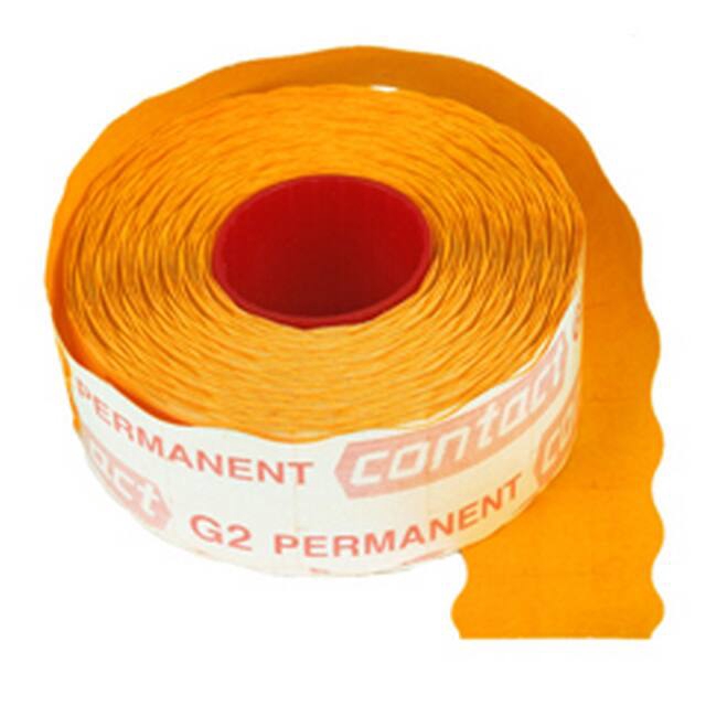<h4>Prijsjes contact permanent 26x12mm fluor oranje</h4>