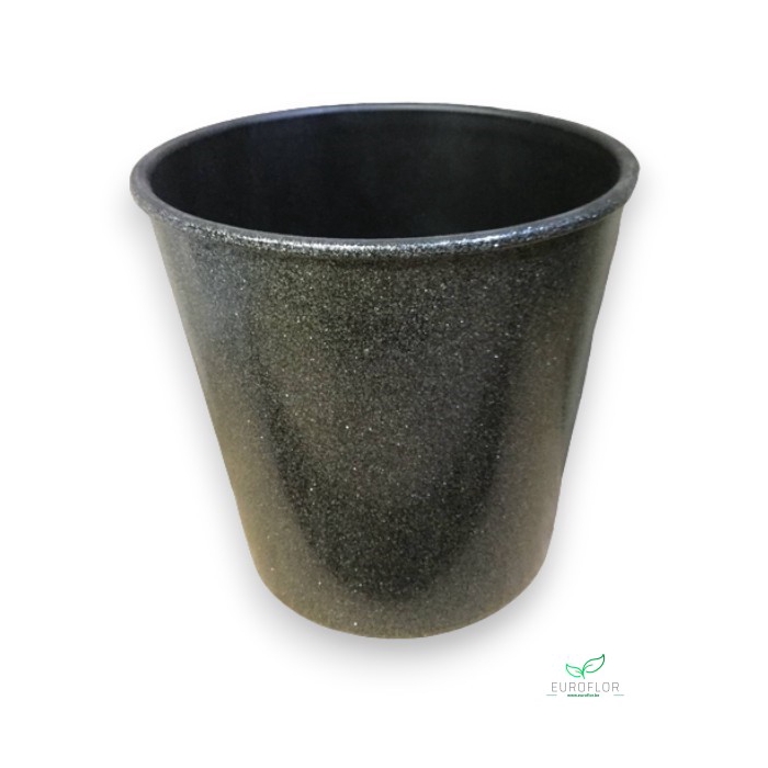 <h4>CP 13,5D 13H KONISCH GLITTER DONKER ZILVER POLYPROPYLENE MET</h4>