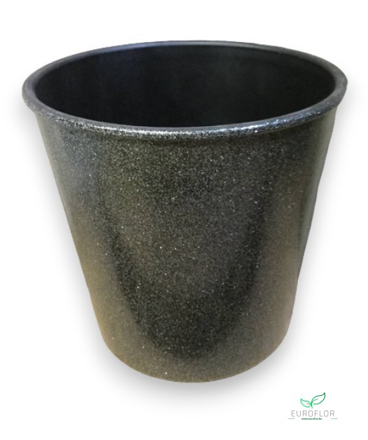 CP 13,5D 13H KONISCH GLITTER DONKER ZILVER POLYPROPYLENE MET