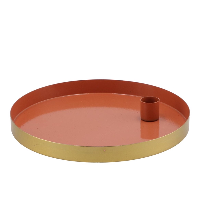 <h4>Marrakech Marsala Candle Plate Round 22x2,5cm</h4>