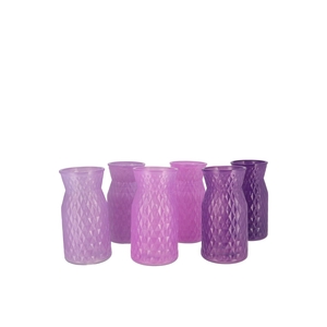 Diamond Purple Mix Vase Ass 10x14cm Nm