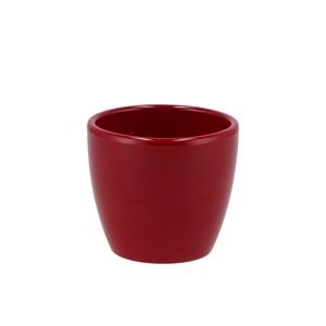 Ceramic Wine Red Shiny Pot 8cm
