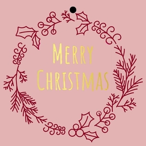 Kerst Kaart 7*7cm x20 MerryChristmas