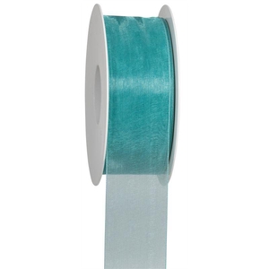 Lint Organza 40mm  50mtr aqua