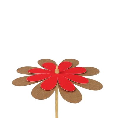 Pick flower kraft 8cm+50cm stick red