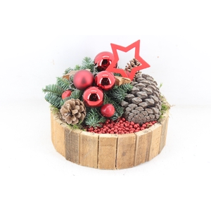 arr5 Kerst MB - Hout rond latjes red x2