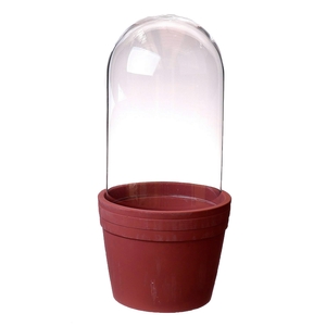 DF03-663530600 - Terrarium pot + cover d11.5xh23 terra