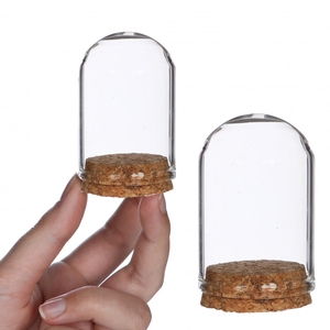 Glass Cloche+cork d06*8cm