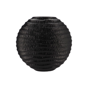 Inga Jada Black Oval Vase Wave 51x17x50cm