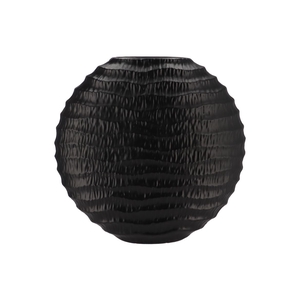 Inga Jada Black Oval Vase Wave 51x17x50cm