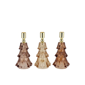 Jazz Scottish Brown Candle Holder X-mas Tree Ass 9x16cm