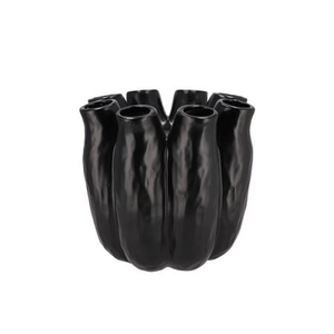 Luna Black Tube Vase 19x19cm Nm