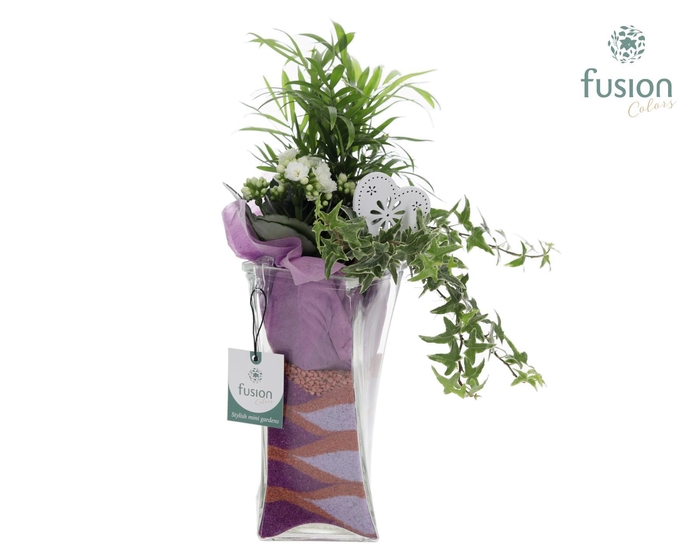 <h4>Glazen Twistervaas met Arrangement</h4>