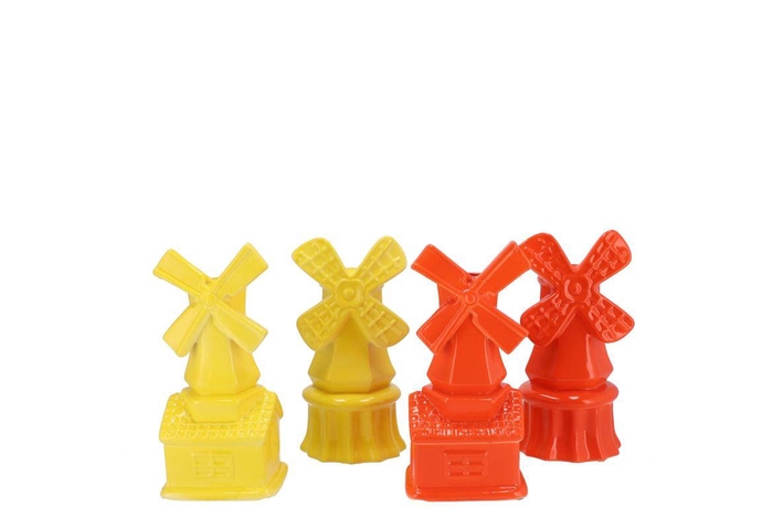 <h4>Holland Yellow/orange Vase Mill Ass 9x8x18cm Nm</h4>