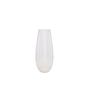Glass Vase Cone Stripes 15x30cm