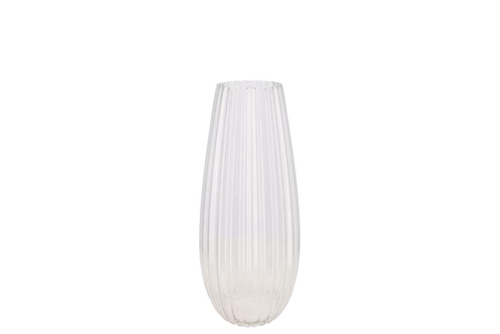 <h4>Glass Vase Cone Stripes 15x30cm</h4>