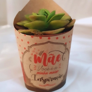 CACHEPOT KRAFT 10 CM X 06 CM C/20 MAE VOCE E A MINHA MAIOR INSPIRACAO