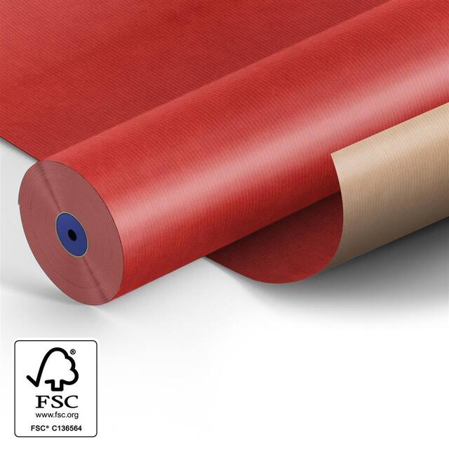 <h4>Papier: 75cm br.gestr. kraft 50gr Fond rood 210m.</h4>