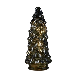 Kerst LED boom glas d09.5*21.5cm