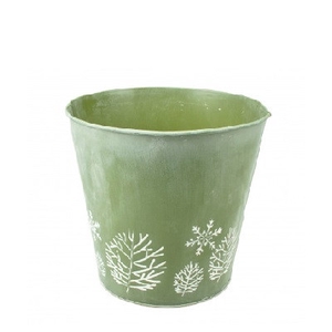 Zinc Winter pot d17.5*17cm